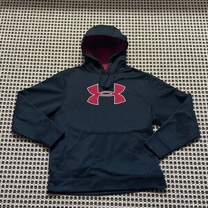 Under Armour Black Hoodie with Red Logo Size Medium